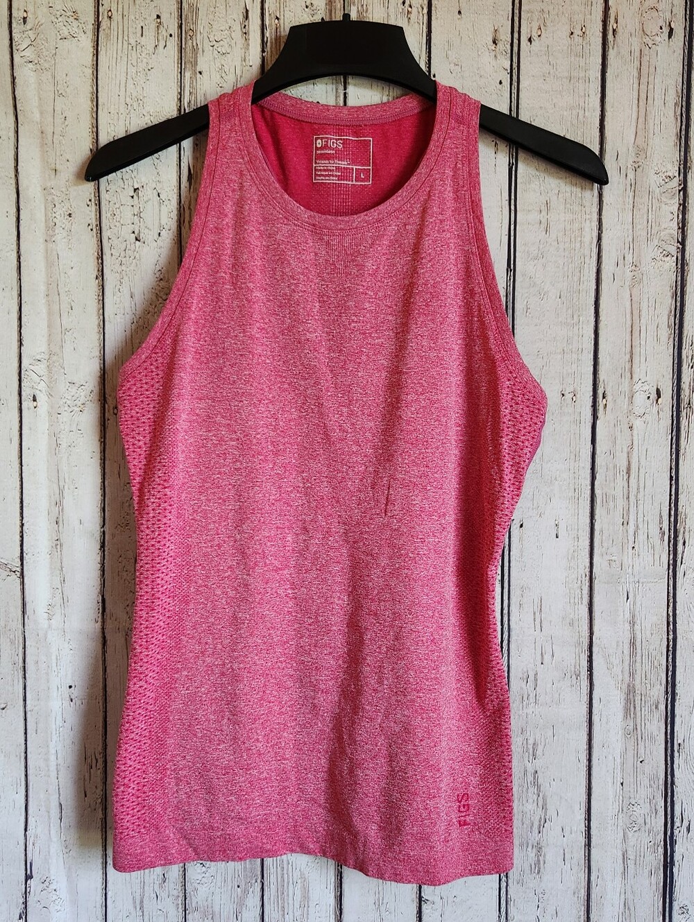 Figs Salta Underscrub Seamless Tank Top Vibrant Pink Size Large